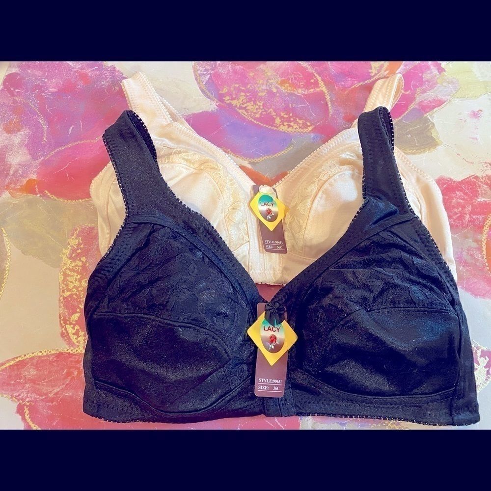 🛍Lacy assorted Embroidery Floral Print Bras 36C